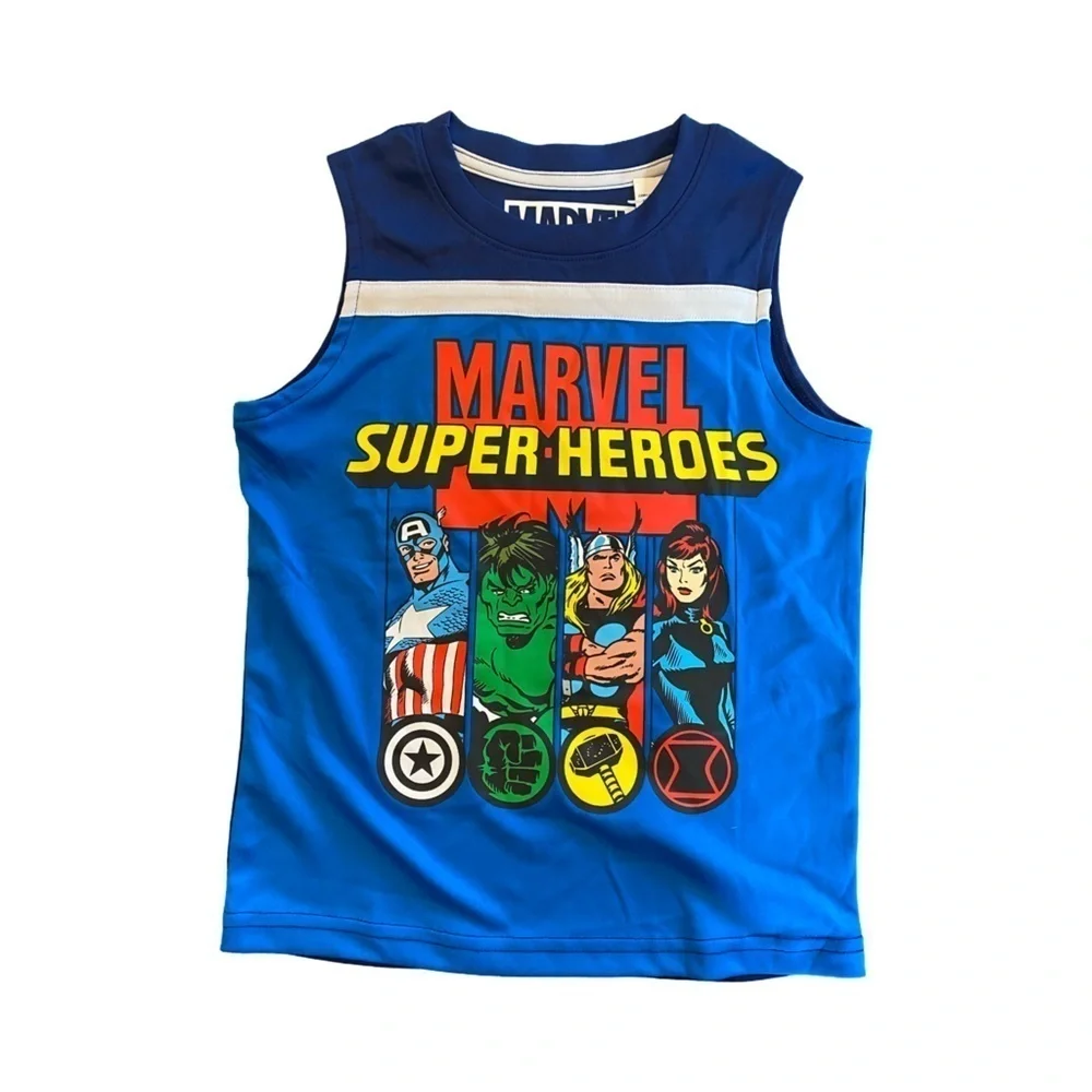 Marvel Boys Super Heroes Tank And Shorts Active Set NWT Size 6